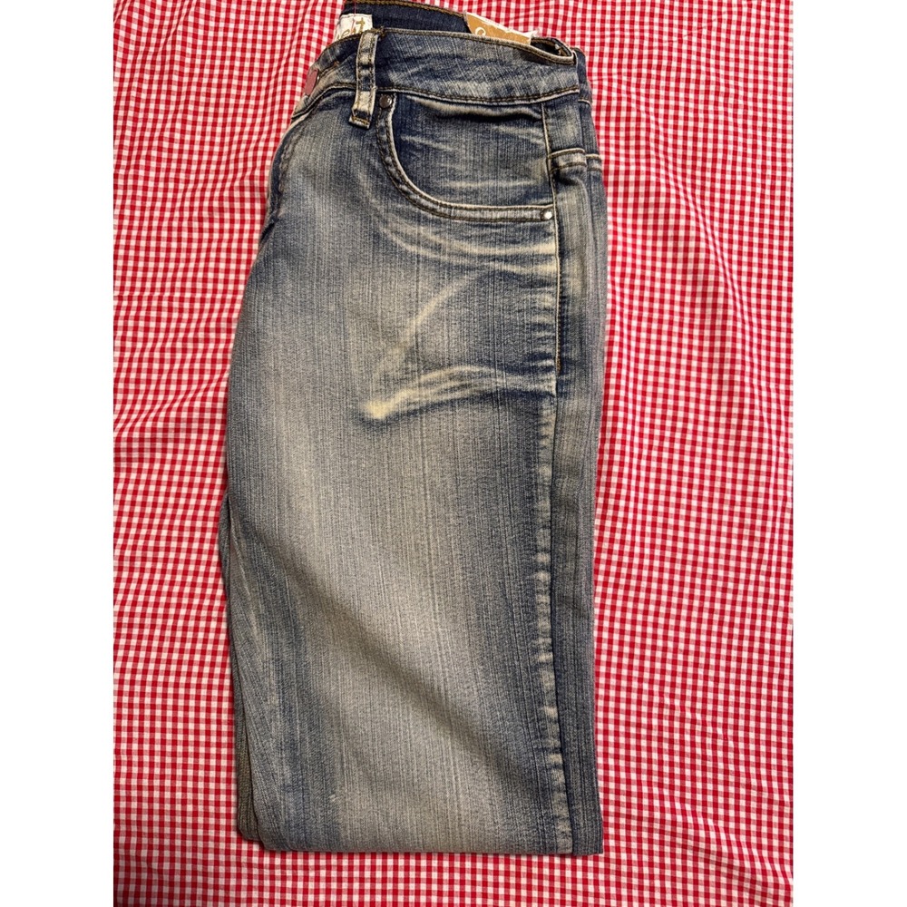 Crest The Collection Women Jeans Size‎ 1 2 Embellished Pockets Blue Denim